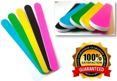 2 x Double Sided 180 Grit Straight Nail Files Emery Board File Emeryboard Bright - Image 1 of 4