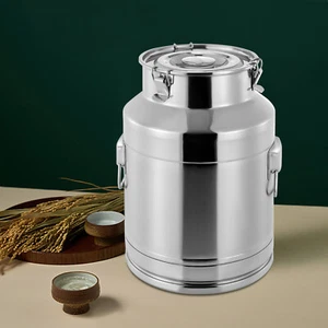 Lata de leche de acero inoxidable de 28 L cubo de leche cubo de vino lata de leche jarra 304 - Imagen 1 de 17