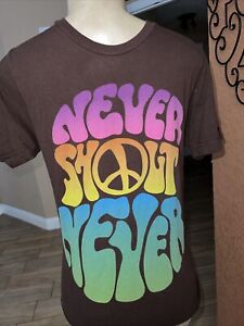 Never Shout Never Peace Sign Graphic Shirt Sz  Sm gb