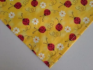 Dog Bandana/Scarf Tie On, Lady Bugs, Daisies, XS, S - Picture 1 of 4