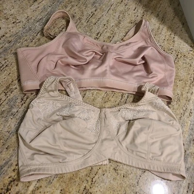Lote de 2 sujetadores y Playtex 4149 inalámbricos desnudos talla 46D Naturana #86950 Foto 1 de 4