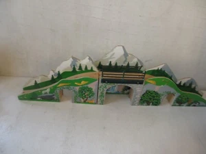 Wooden Train Mountainside Tunnel Bridge Thomas Brio Compatable Melissa & Doug - Picture 1 of 1