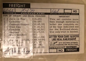 vintage ho scale decals 61 66 L & N Yellow freight - Picture 1 of 2
