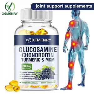 Glucosamina condroitina cúrcuma y MSM 2100 mg - soporte articular de triple fuerza - Imagen 1 de 8