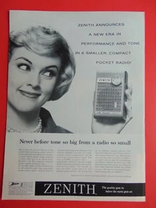Pubblicità stampa artistica fotografica radio tascabile piccola ZENITH 1960 - Foto 1 di 1