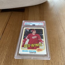 1981-82 Topps Hockey Card #90W Mark Kirton – Detroit Red Wings RC PSA 8 ROOKIE