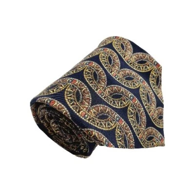 Corbata de seda con patrón geométrico negro del Museo Metropolitano de Arte Foto 1 de 4