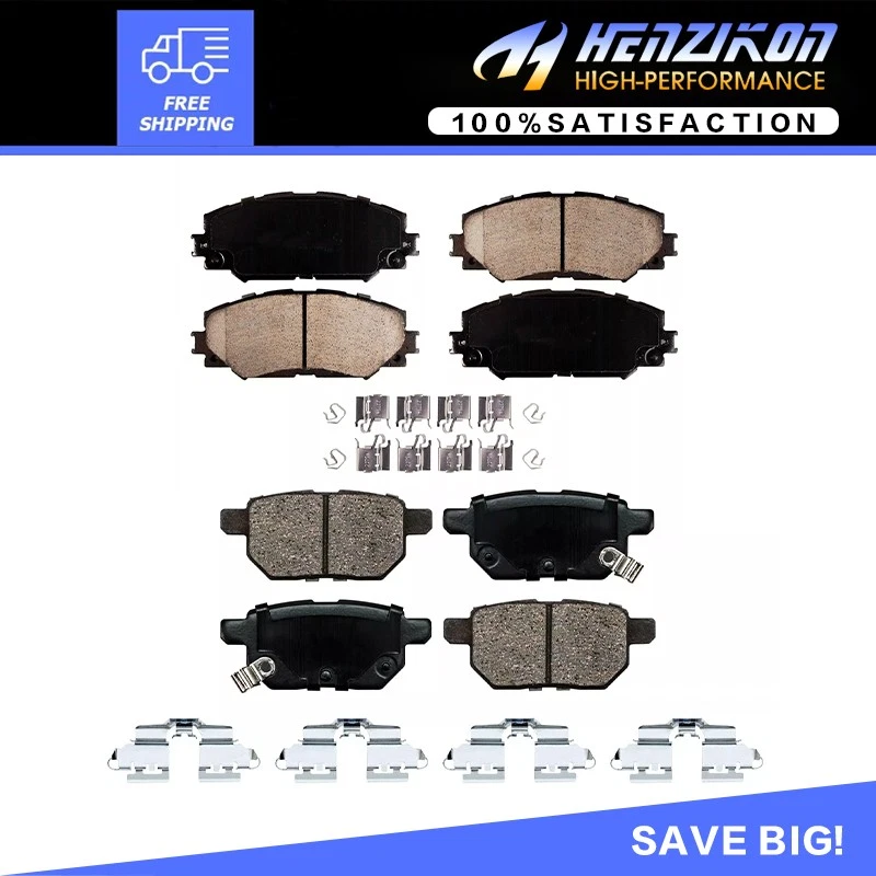 Pastillas de freno delanteras traseras de cerámica para Toyota Corolla Matrix Scion XB Pontiac Vibe * Foto 1 de 4