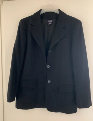 Blazer chaqueta de lana negra Hillard & Hanson talla 12 Foto 1 de 3