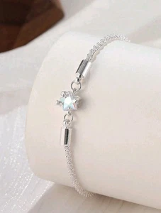 Mondstein & Zirkonia Stern Design Luxus Armband, glänzende funkelnde Galaxie 925 - Bild 1 von 5