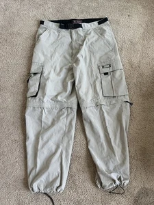 Vintage Y2K Yago Herren Cargo Zip Off Hose Beige Gr. 38x30 Skate Punk - Bild 1 von 6