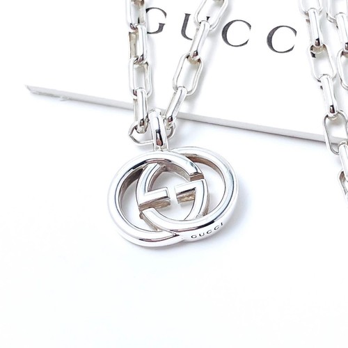 Orecchini merce puliti GUCCI 925 collana argento uomo s ON397 accessori catena w