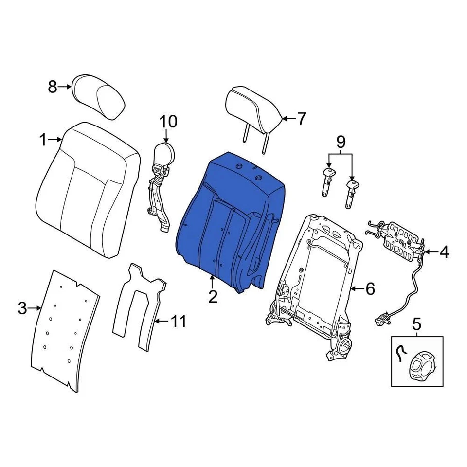 For Ford F-250 Super Duty 11-16 Ford BC3Z2564811E Front Left Seat Cushion Pad Foto 1 de 1