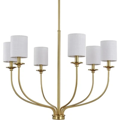 Progress Lighting P400227 Bonita 6 Light 31"W Chandelier - Brass - Image 1 of 4