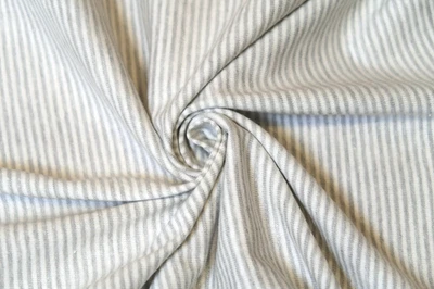 VINTAGE GREY STRIPED COTTON ELASTANE FABRIC 2.80m x 1.51m - image 1 of 4