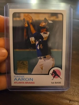 2000 Topps - Hank Aaron reimpresiones Hank Aaron #20 edición limitada 1973 Topps Foto 1 de 2