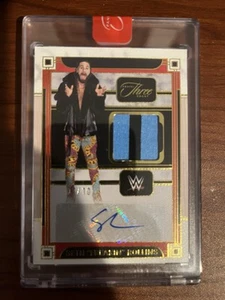 Parche reliquia Rollins Panini Three Count Seth “Freakin” 2024 automático dorado 02/10 WWE - Imagen 1 de 2