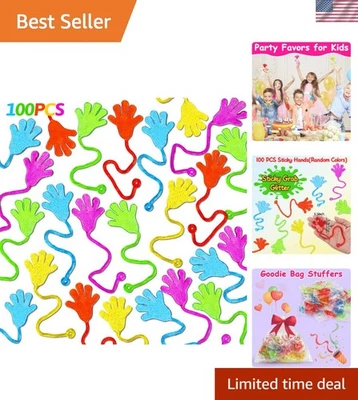 Manos adhesivas divertidas y coloridas de 100 piezas - perfectas para regalos de cumpleaños y vacaciones Foto 1 de 4