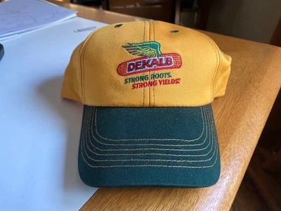 Dekalb Seed HAT CAP STRAP BACK NOS TRUCKER MINT K-Products USA MADE - Image 1 of 4