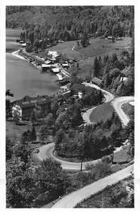 Urfeld am Walchensee Hotel Jager vue aérienne Alpes Haute-Bavière carte postale - Photo 1/2