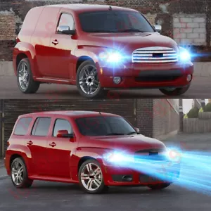 For Chevy HHR 2006-2011 - 2PC 8000K Ice Blue LED Headlight High/Low Beam Bulbs - Picture 1 of 12