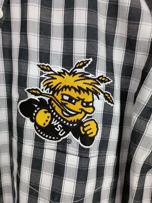 Wichita State University Shockers Talla Grande Manga Larga Abotonada Antigua... Foto 1 de 4