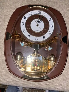 Vintage Aricays Romanza Musical Quartz Wall Clock Angels Cupid Please Read! - Picture 1 of 10
