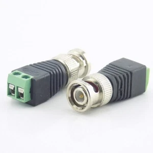 2/5/10pcs Coax CAT5 Video Balun Adapter for CCTV Camera BNC Male Connector - Picture 1 of 3