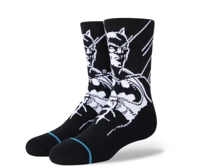 Calcetines Stance The Batman Niños Crew Altura Blanco y Negro Niños Talla Grande 3-5.5  Foto 1 de 4