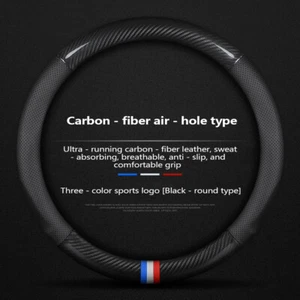 15" 38cm Steering Wheel Cover for Toyota Lexus Carbon Fiber Leather Anti-Slip - Foto 1 di 13