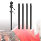 Heavy Duty Flagpole Five Sections Rod Stainless Steel Flag Garden Flag Pole