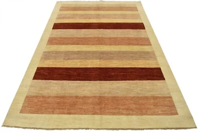 Gabbeh Rug 9'2'' x 12' Multicolor Wool Striped Contemporary Hand-Knotted Carpet - Image 1 of 4