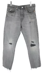 Levi's Jeans Damen W30 Distressed Zerrissen Schnurrhaare Verblichen Schwarz - Bild 1 von 8
