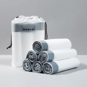 Drawstring Kitchen Trash Bags Thickened Cleaning Garbage Bags Household Portable - Picture 1 of 7