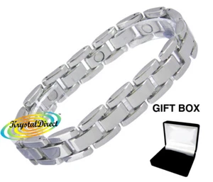 Magrelief BR06 Silver Colour Large Chain Mens Bracelet  - Picture 1 of 1