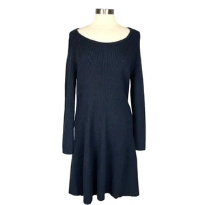 Tommy Hilfiger Womens Blue Sweater Dress Long Sleeve Scoop Neck size Medium - Picture 1 of 13