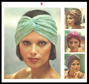 VOGUE 8835 Pattern Hat TURBAN Chemo Cancer - Picture 1 of 6