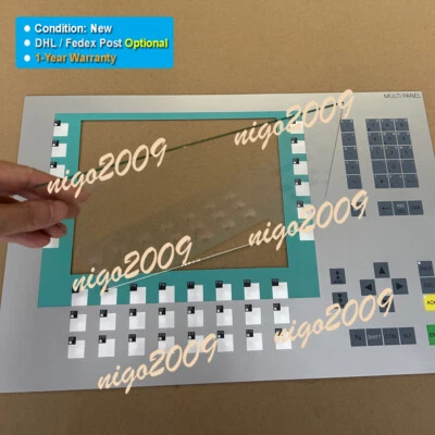For MP277 10" Key 6AV6 643-0DD01-1AX1 6AV6643-0DD01-1AX1 Glass Panel + Membrane - Image 1 of 4