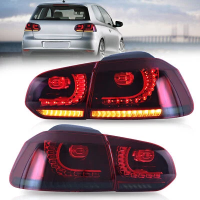 Luces traseras LED completas VLAND para VW GOLF 6 MK6 2010-2013 luces traseras rojas ahumadas Foto 1 de 4