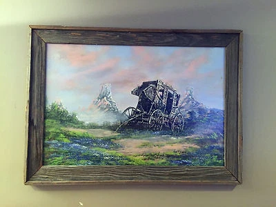 Cecil R Young Jr. Stagecoach Original Oil Painting Art MUST READ DESCRIPTION - Image 1 of 4