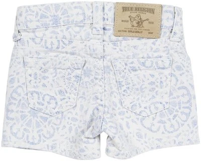 NUEVOS PANTALONES CORTOS VAQUEROS TRUE RELIGION NIÑAS ESTAMPADOS DOLLY DENIM TALLA 3 Foto 1 de 2