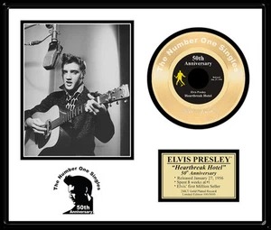 ELVIS PRESLEY HEARTBREAK HOTEL 50TH ANNIV. GOLDENE SCHALLPLATTE LIMITED 5000 STK - Picture 1 of 1