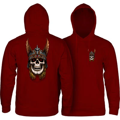 Powell Peralta Skateboard Hoody Anderson Skull Maroon - Image 1 of 3