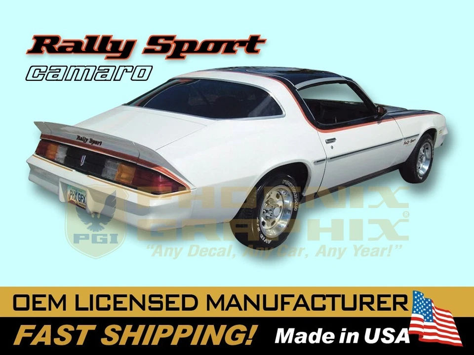 Комплект наклеек и полос 1978 1979 Chevrolet Camaro Rally Sport RS - Изображение 1 из 1