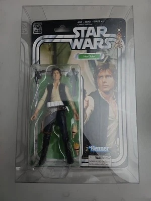 Star Wars 40th Anniversary Han Solo 6" Figure Black Series Hasbro W/ Protector  - Image 1 of 3