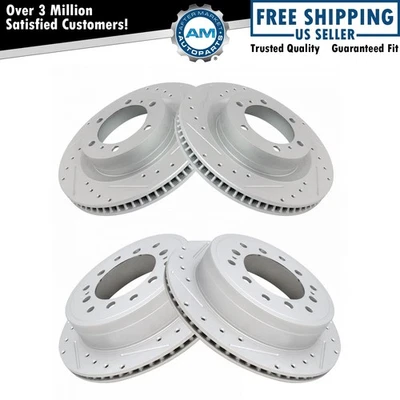 Front and Rear Brake Rotors Set For 2010-2022 Lexus GX460 Toyota 4Runner Foto 1 de 4