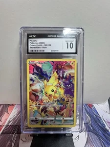 CGC Gem Mint 10 Pikachu Full Art Secret Rare Pokémon Crown Zenith 160/159 - Picture 1 of 2