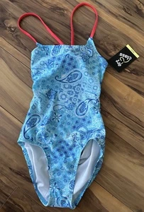 Art Class Girl’s One Piece Light Blue Swimsuit NWT Size 6/7 50+ UPF - Picture 1 of 3