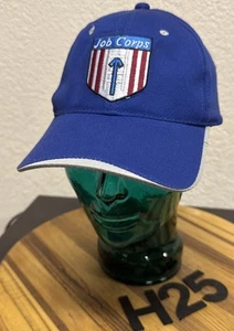 NWOT JOB CORPS, ANACONDA, BLUE RED & WHITE EMBROIDERED PATCH, STRPBK HAT.  H25 - Picture 1 of 3