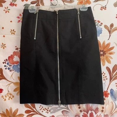 Marc by Marc Jacobs XS/2 черный молнии спереди панк концерт Alt City осени мини юбка - Изображение 1 из 4